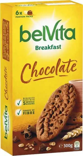 Woolworths Belvita Breakfast 300g, Soft Bakes 200g or Sandwich 253g offer