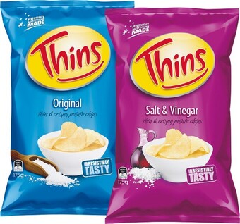 Woolworths Thins Chips 175g offer