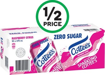 Woolworths Cotteeu2019s Sparkling Cans 10 x 375ml offer