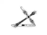 Bevilles Jewellery Thomas Sabo Ring "Royalty Cross Black Stones" - 54 offer