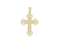 Bevilles Jewellery 9ct Yellow Gold Fancy Cross Charm offer