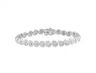 Bevilles Jewellery Mirage Miracle Plate Bracelet with 1/2ct of Diamonds in Sterling Silver offer
