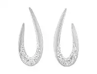 Bevilles Jewellery Crystal Swirl Stud Earrings in Stainless Steel offer