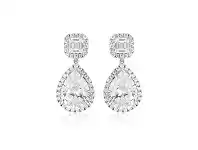 Bevilles Jewellery Georgini White Cubic Zirconia Silver 3mm Earrings offer