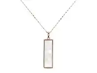 Bevilles Jewellery Bronzallure Rectangular Necklace - 91.4cm / Black Onyx offer