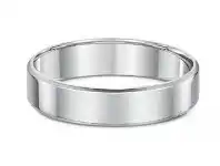Bevilles Jewellery Dora 4mm Flat Bevel Edge Wedding Band in Sterling Silver Size W offer