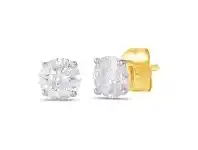 Bevilles Jewellery Tia 0.30ct Diamond Stud Earrings in 9ct Yellow Gold offer