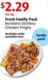 ALDI Fresh Family Pack Boneless Skinless Chicken Thighs offer