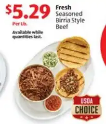 ALDI Fresh Seasoned Birria Style Beef offer