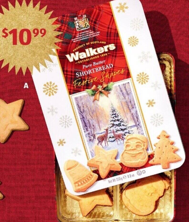 Walkers Festive Shortbread Tin 250g offer at ALDI