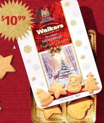 ALDI Walkers Festive Shortbread Tin 250g offer