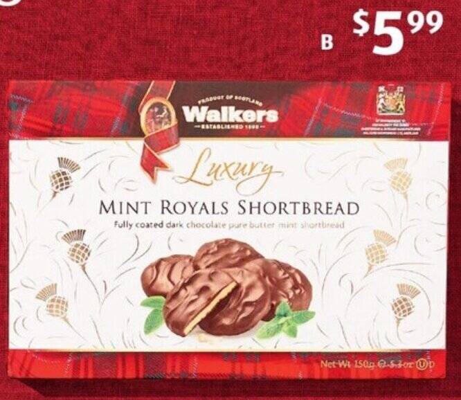 Walkers Mint Royals Shortbread 150g offer at ALDI