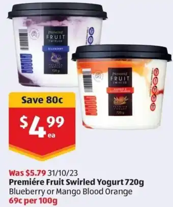 Premiére Fruit Swirled Yogurt 720g