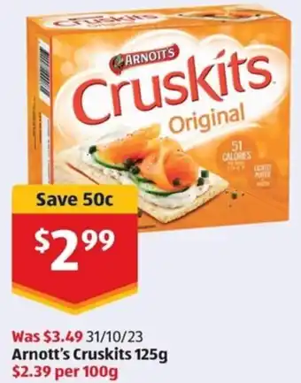 Arnott's Cruskits 125g