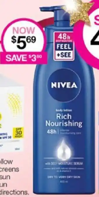 Priceline NIVEA Rich Nourishing offer