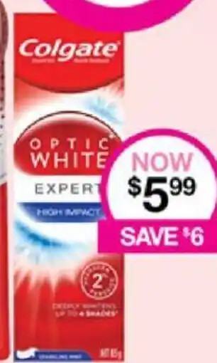 Priceline Colgate OPTIC WHITE NOW EXPERT offer