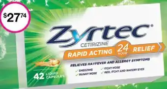 Priceline Zyrtec CETIRIZINE offer