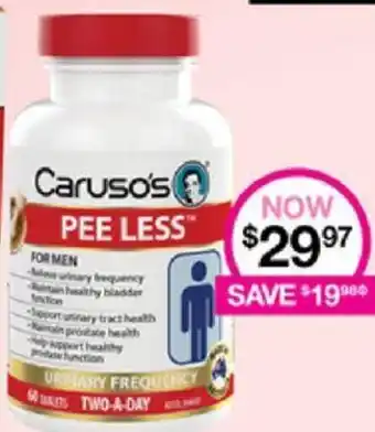 Priceline Caruso's PEE LESS offer