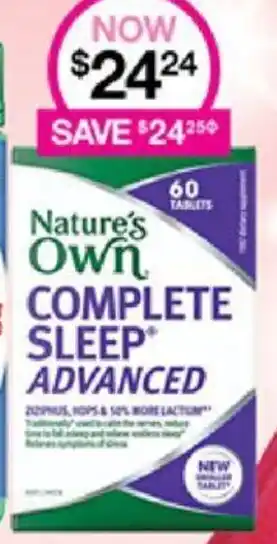 Priceline Nature's Own COMPLETE SLEEP ADVANCED offer