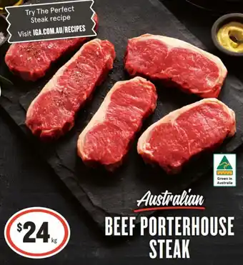 IGA BEEF PORTERHOUSE STEAK offer