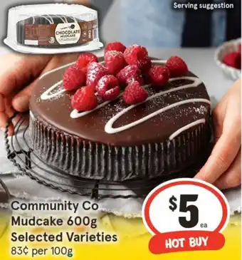 IGA Community Co Mudcake 600g offer