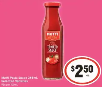 IGA Mutti Pasta Sauce 268mL offer
