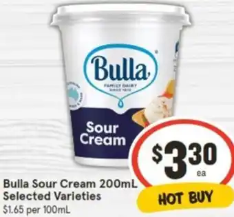 IGA Bulla Sour Cream 200mL offer