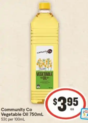 IGA Community Co Vegetable Oil 750mL offer