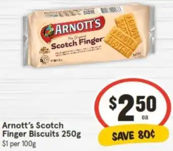 IGA Arnott's Scotch Finger Biscuits 250g offer