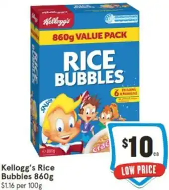 IGA Kellogg's Rice Bubbles 860g offer