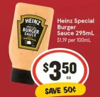 IGA Heinz Special Burger Sauce 295mL offer