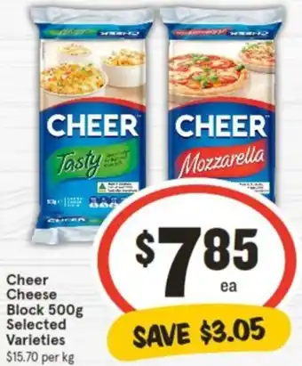 IGA Cheer Cheese Block 500g offer