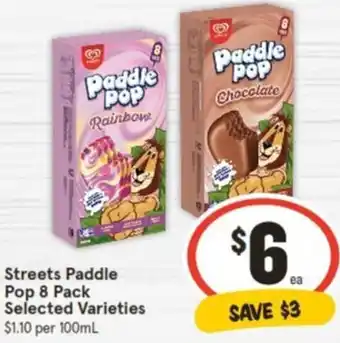 IGA Streets Paddle Pop 8 Pack offer