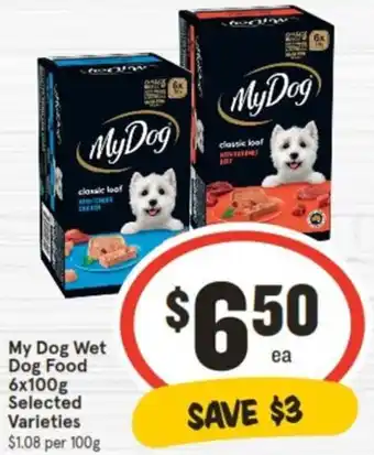 IGA My Dog Wet Dog Food 6x100g offer