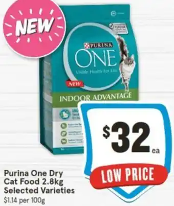 IGA Purina One Dry Cat Food 2.8kg offer