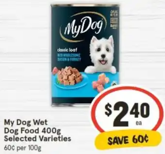 IGA My Dog Wet Dog Food 400g offer