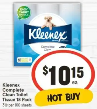 IGA Kleenex Complete Clean Toilet Tissue offer