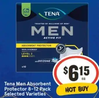 IGA Tena Men Absorbent Protector 8-12 Pack offer