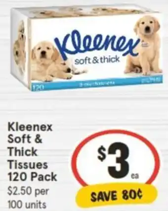 IGA Kleenex Soft & Thick Tissues 120 Pack offer