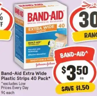 IGA Band-Aid Extra Wide Plastic Strips 40 Pack offer