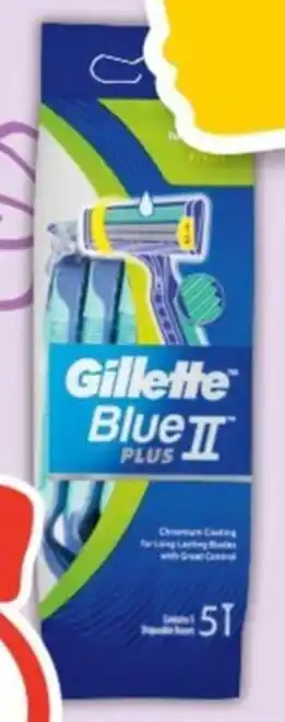 Gillette Blue II Plus Disposable Razors 5 Pack