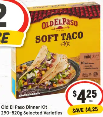 IGA Old El Paso Dinner Kit 290-520g offer