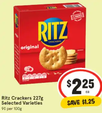IGA Ritz Crackers 227g offer