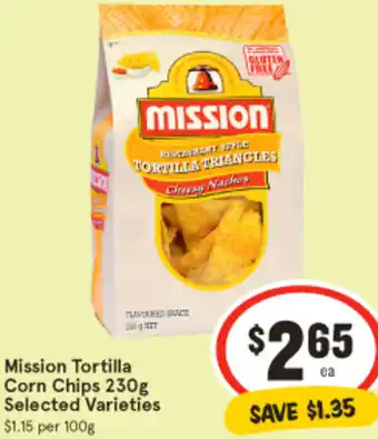 IGA Mission Tortilla Corn Chips 230g offer