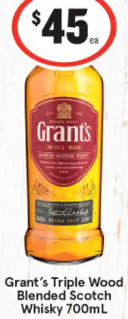 Grant's Triple Wood Blended Scotch Whisky 700mL