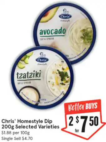 IGA Chris' Homestyle Dip 200g offer