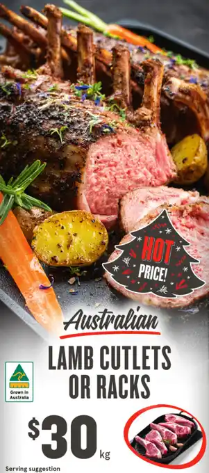 IGA LAMB CUTLETS OR RACKS offer