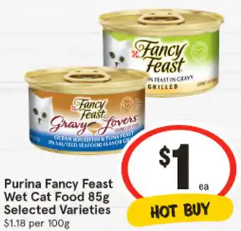 IGA Purina Fancy Feast Wet Cat Food 85g offer