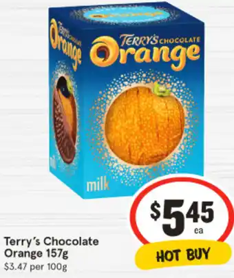 IGA Terry's Chocolate Orange 157g offer