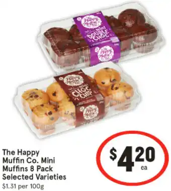 IGA The Happy Muffin Co. Mini Muffins 8 Pack offer